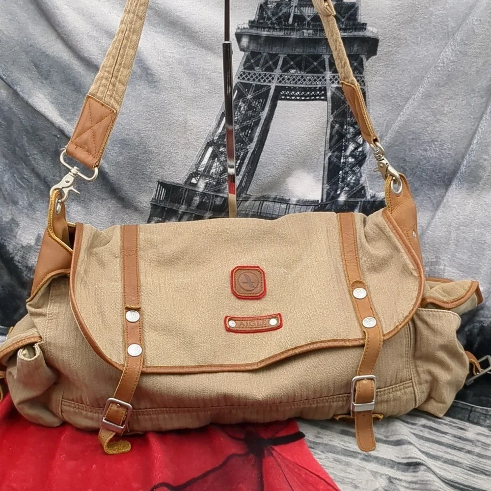 Aigle herringbone messenger bag